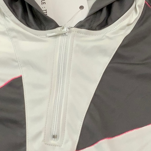 Spyder CYCLING HOODED top - Grey/Wht/Pink - Picture 6 of 14